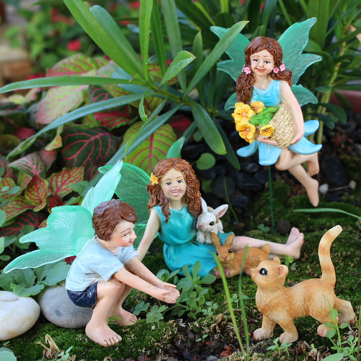 4pc Flower Fairy and Animal Pa - đánh giá và giá Resin Craft Material