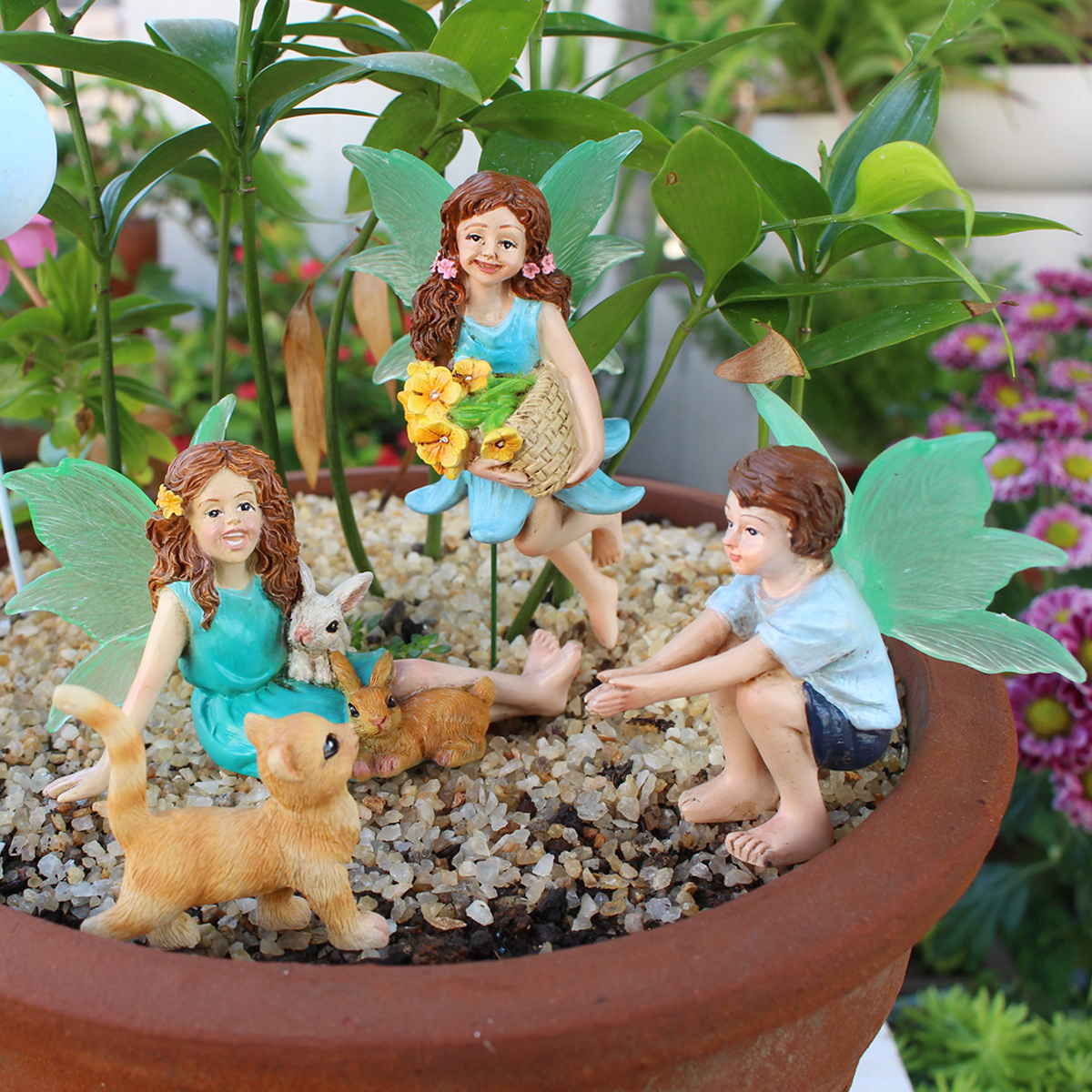 4pc Flower Fairy and Animal Pa - đánh giá và giá Resin Craft Material