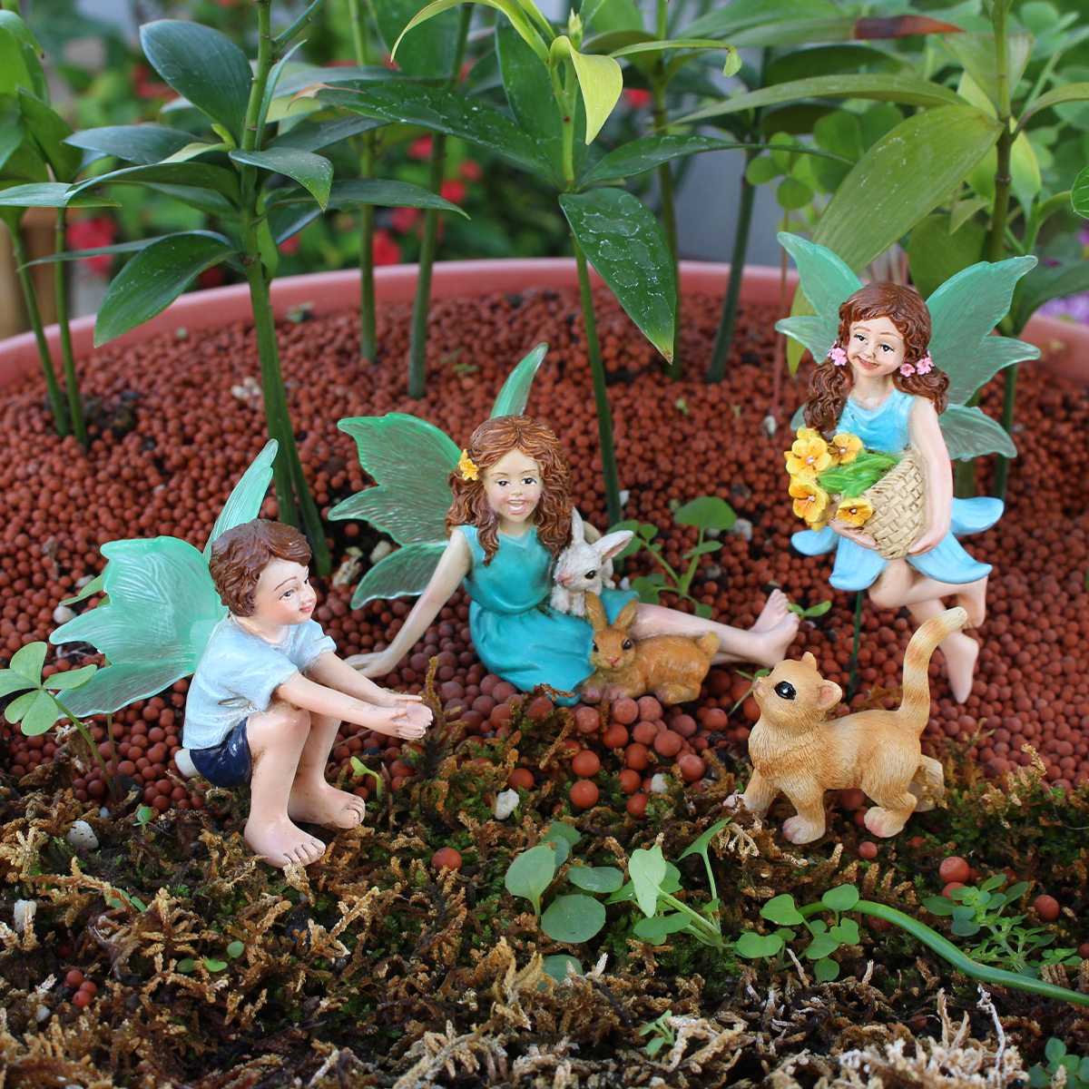 4pc Flower Fairy and Animal Pa - đánh giá và giá Resin Craft Material