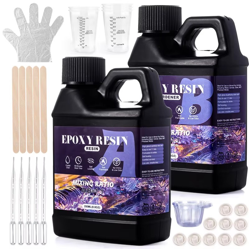 Easy Mix 1:1 Epoxy Resin Kit C - đánh giá và giá Gold Foil Flakes
