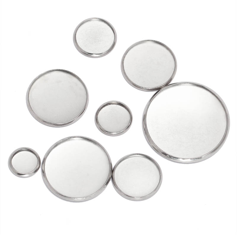 20pcs Stainless Steel Round Se - đánh giá và giá Bezels Set Pendant