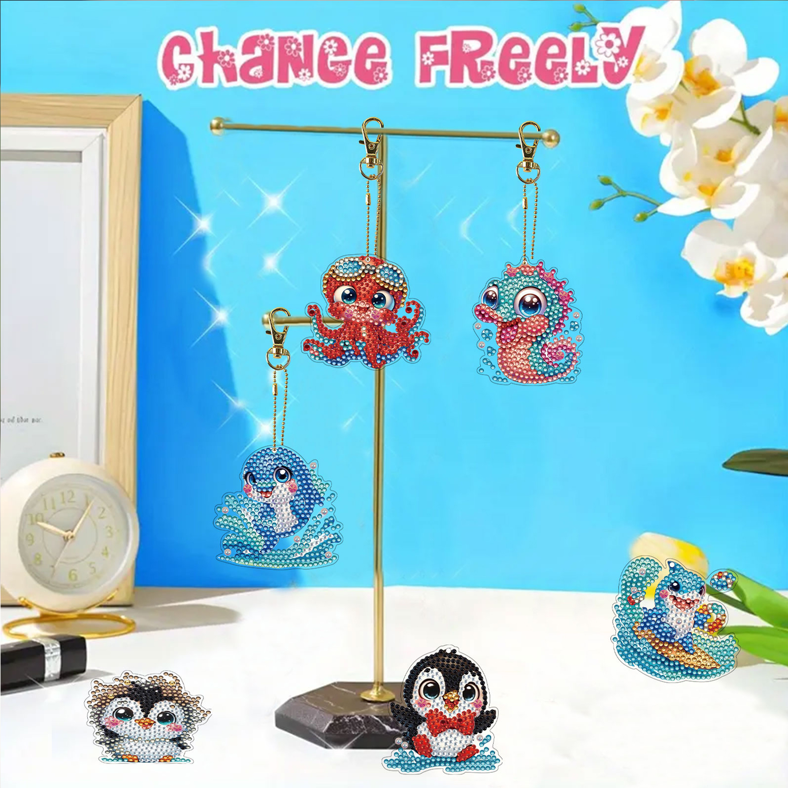 15Pcs DiY Diamond Art Keychain - đánh giá và giá Resin Craft For Beginners