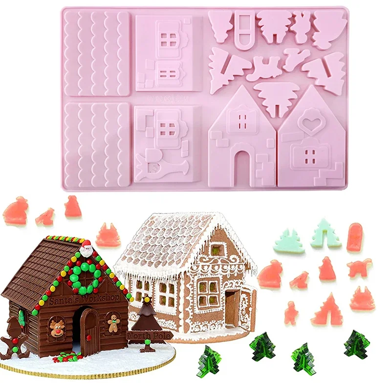 Christmas House Building block - đánh giá và giá Silicone Mold Tray