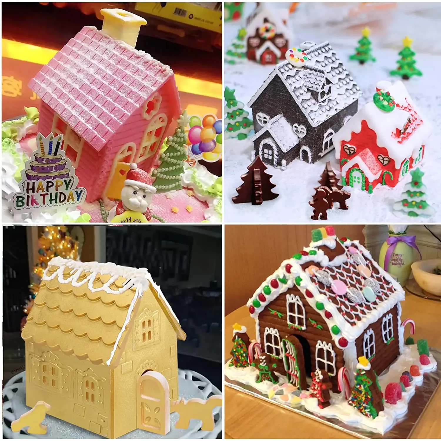 Christmas House Building block - đánh giá và giá Silicone Mold Tray