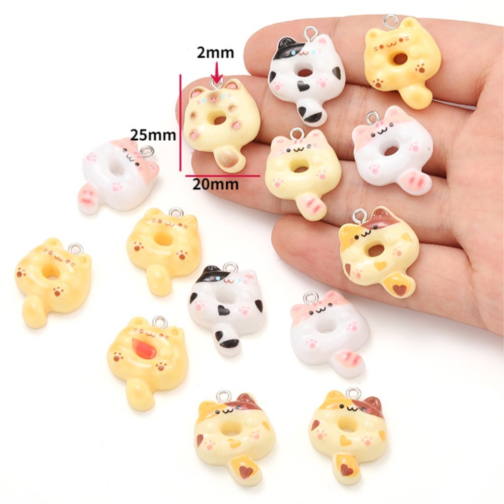 10Pcs Kawaii Cartoon Cat Resin - đánh giá và giá Resin Crafts