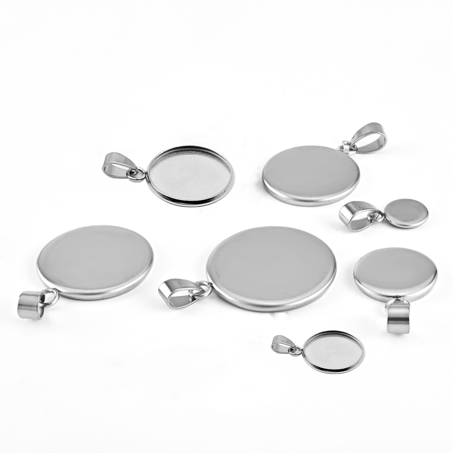 10pcs 316 Stainless Steel 6~20 - đánh giá và giá Bezels Set Pendant