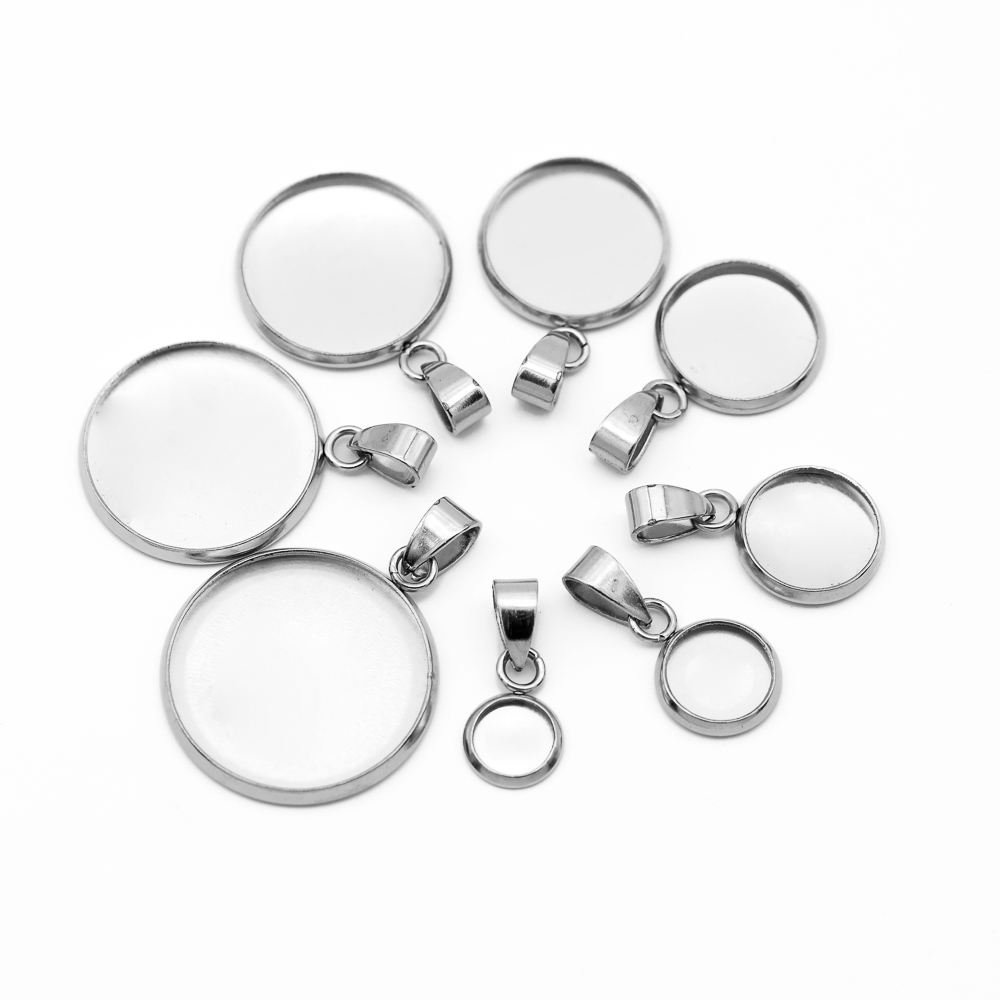 10pcs 316 Stainless Steel 6~20 - đánh giá và giá Bezels Set Pendant