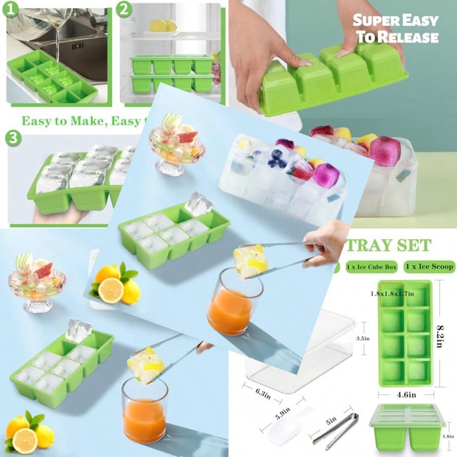 Ice Trays For Freezer With Lid - đánh giá và giá Silicone Mold Tray