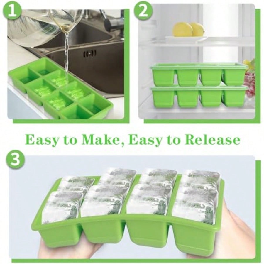 Ice Trays For Freezer With Lid - đánh giá và giá Silicone Mold Tray