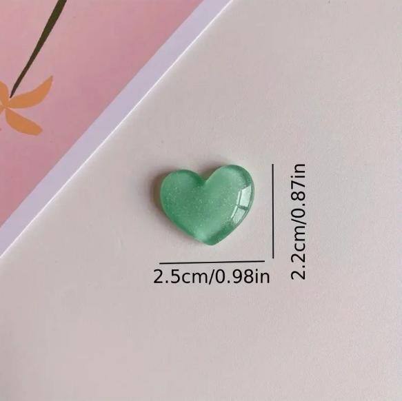 6pcs Colorful Heart Shaped Fri - đánh giá và giá Resin Glitter Pack