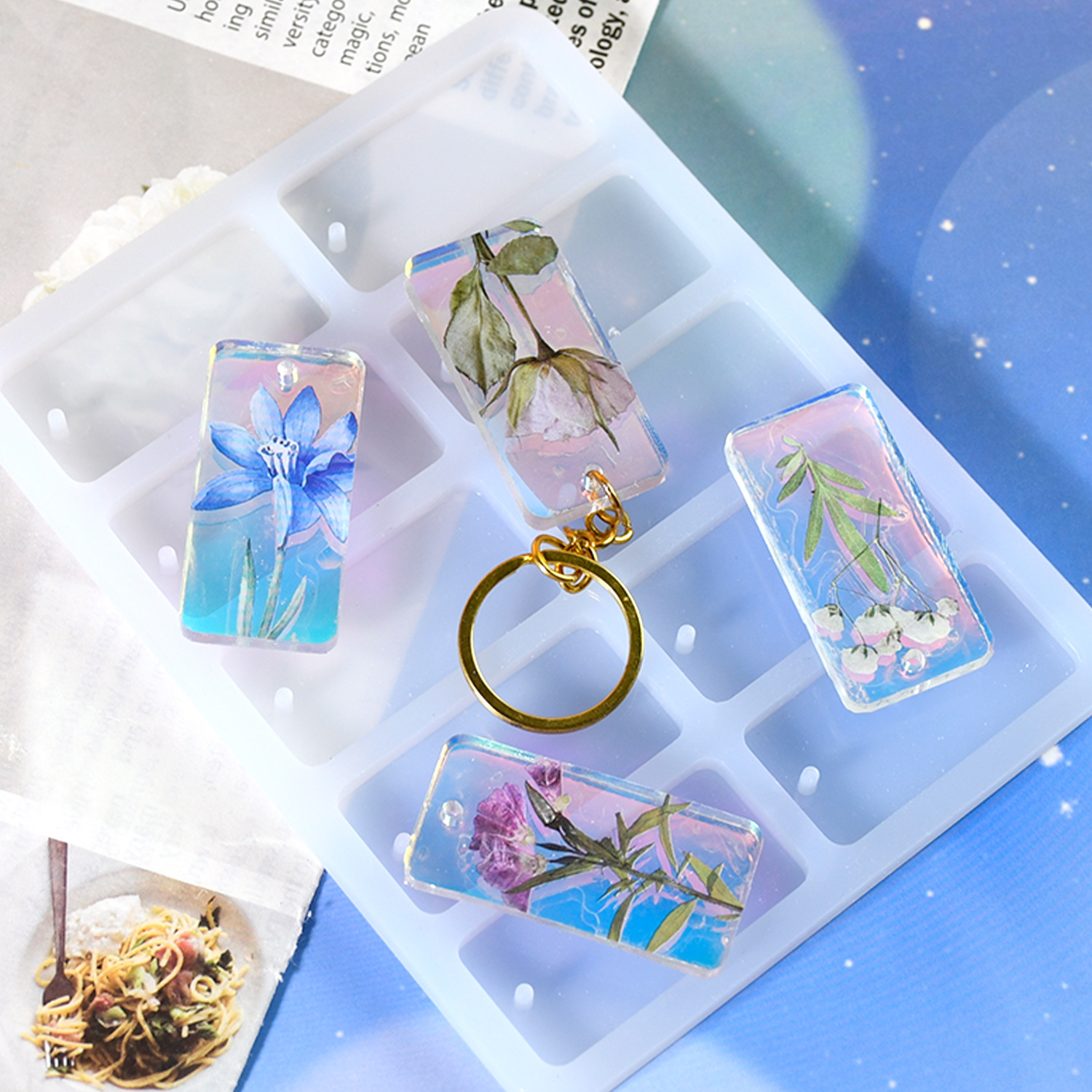 DIY epoxy resin mold 10-connec - đánh giá và giá Silicone Mold Tray