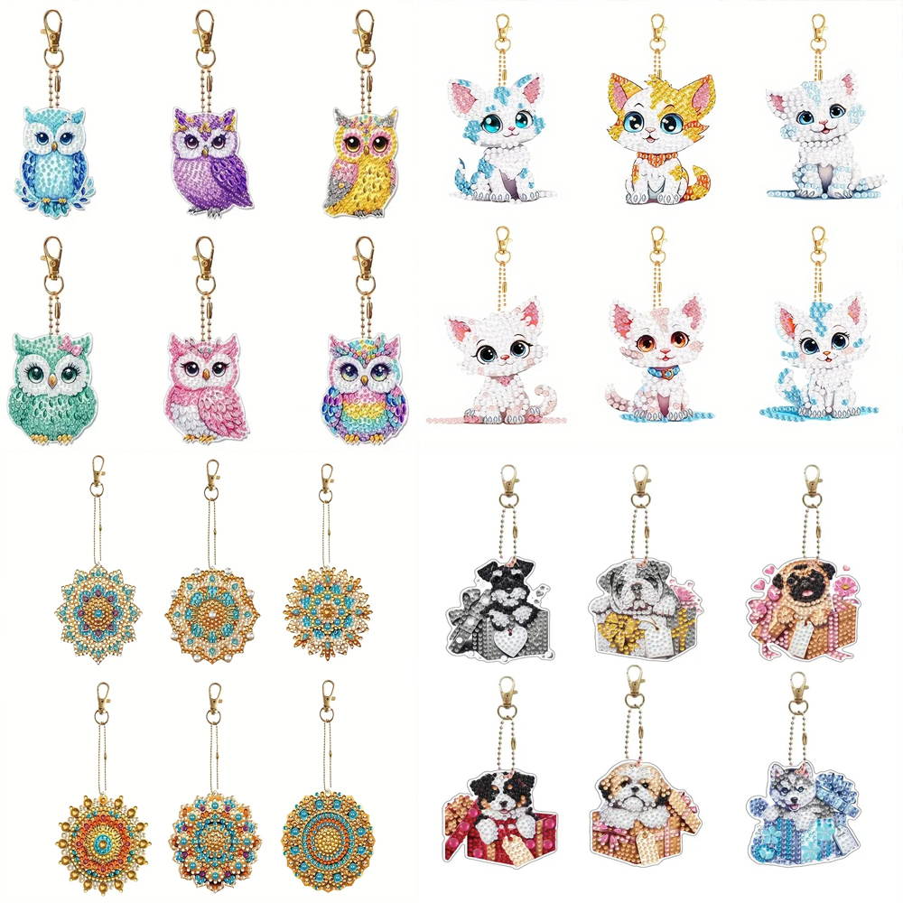 6-piece/set DIY Diamond Keycha - đánh giá và giá Resin Craft Ideas