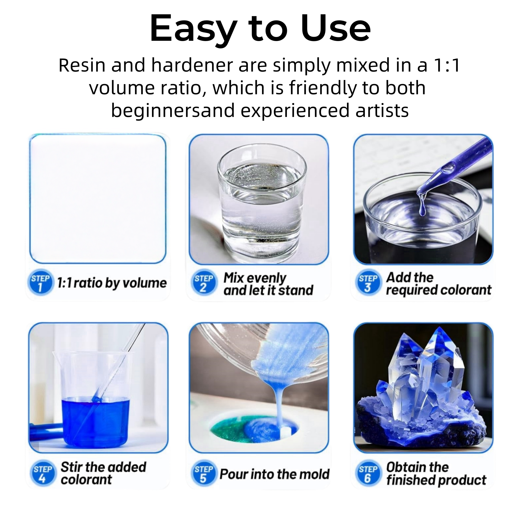 1:1 Crystal Clear Epoxy Resin  - đánh giá và giá Gold Foil Flakes