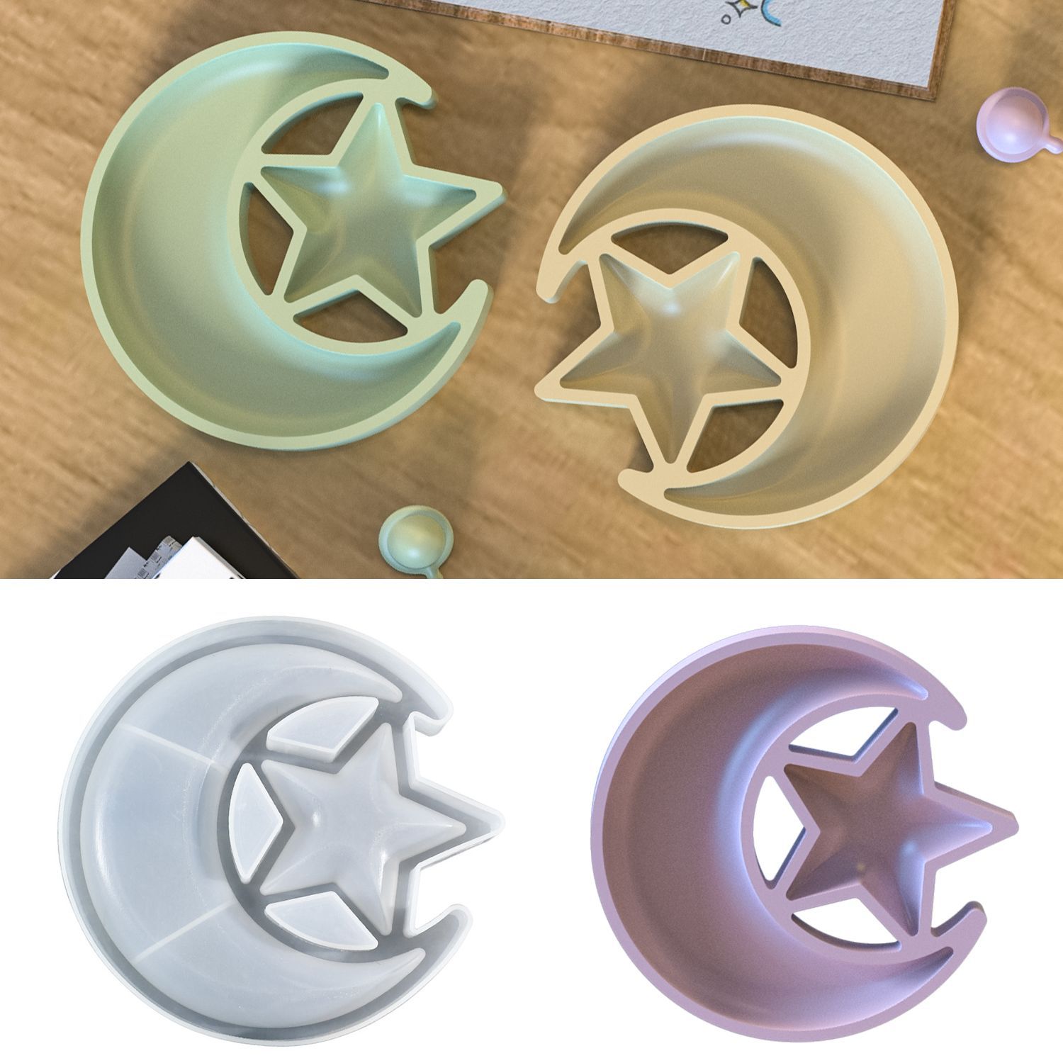 DIY epoxy resin mold star and  - đánh giá và giá Silicone Mold Tray