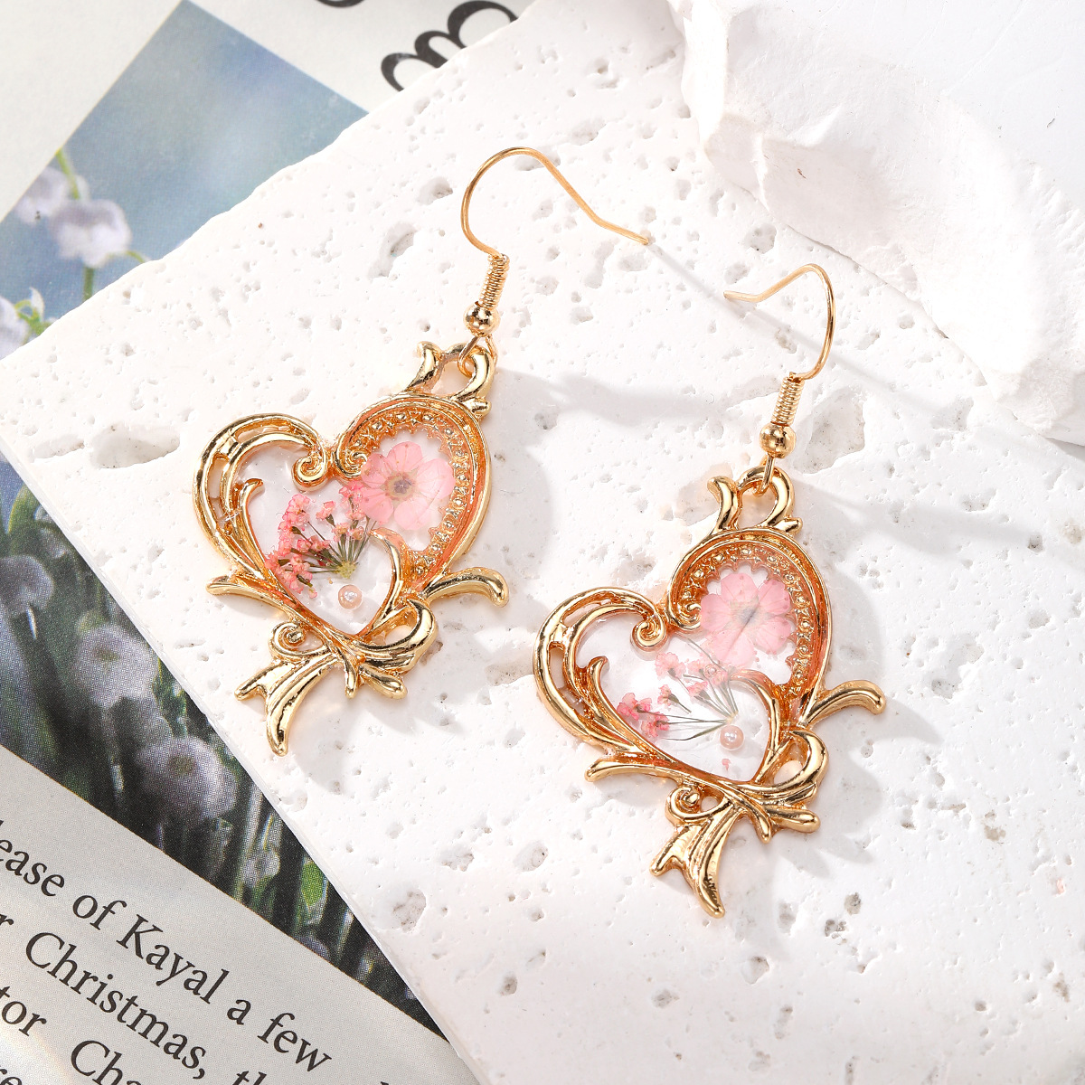 New Dried Flower Dangle Earrin - đánh giá và giá Dried Flower Bulk