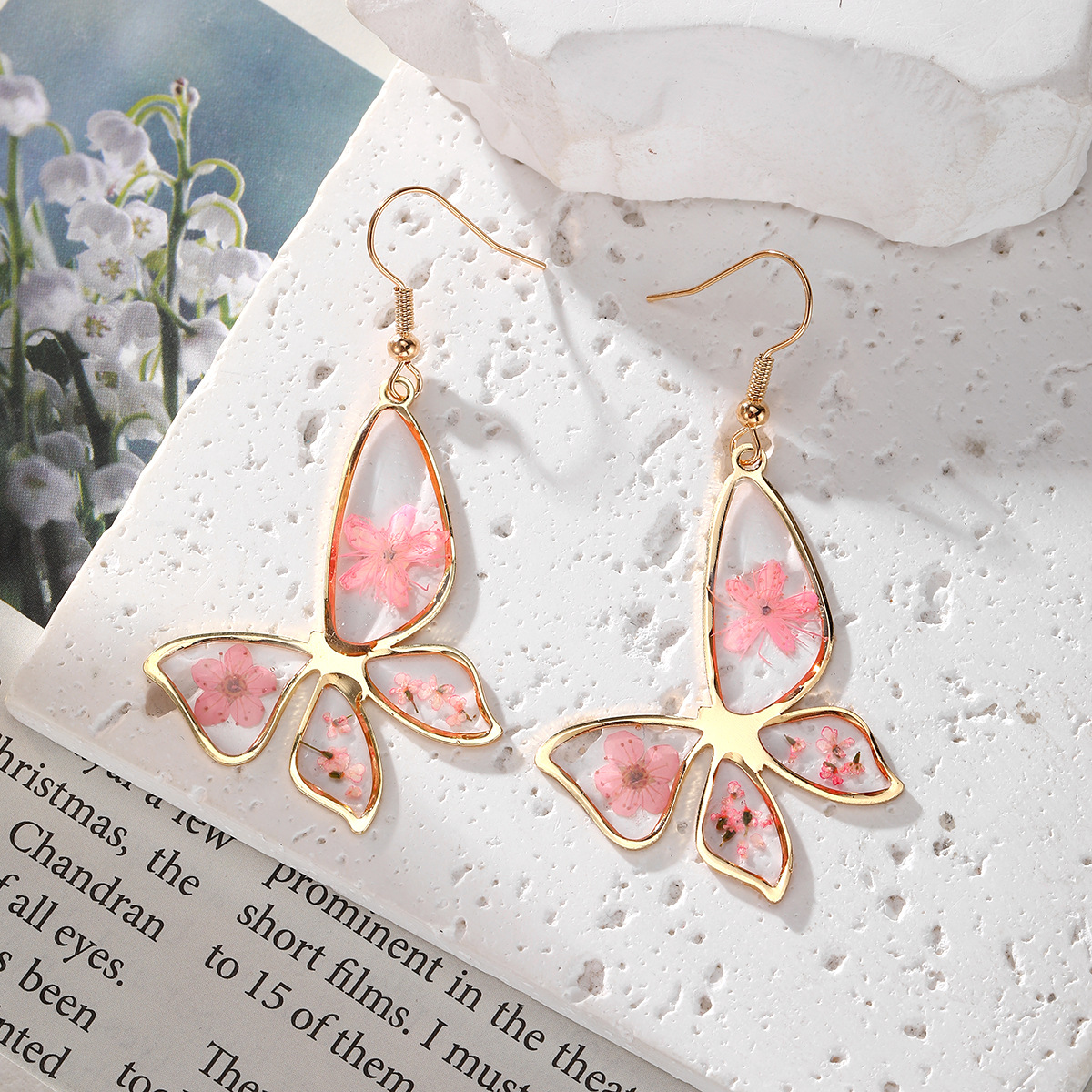 New Dried Flower Dangle Earrin - đánh giá và giá Dried Flower Bulk