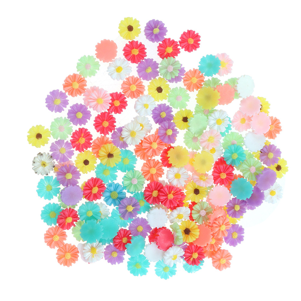 50Pcs 9Mm Small Daisy Resin Fl - đánh giá và giá Resin Crafts Diy