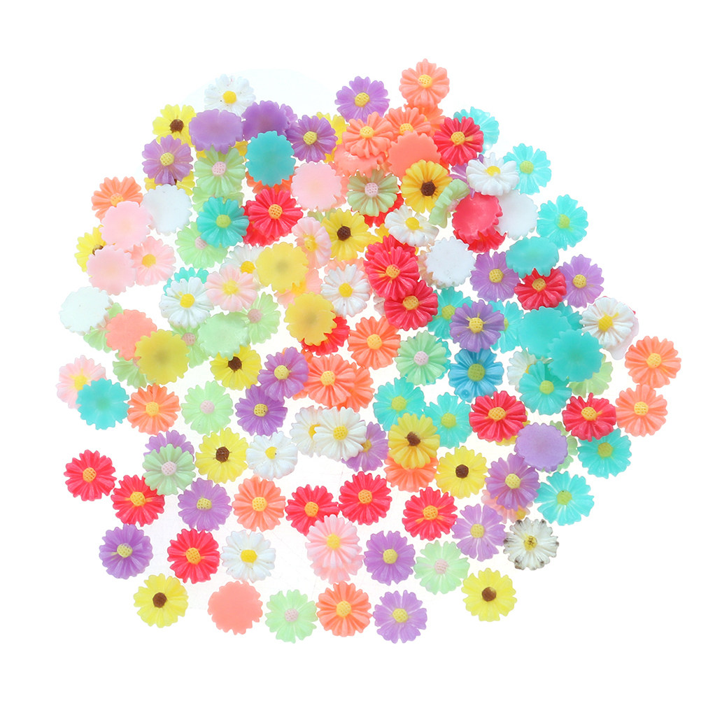50Pcs 9Mm Small Daisy Resin Fl - đánh giá và giá Resin Crafts Diy