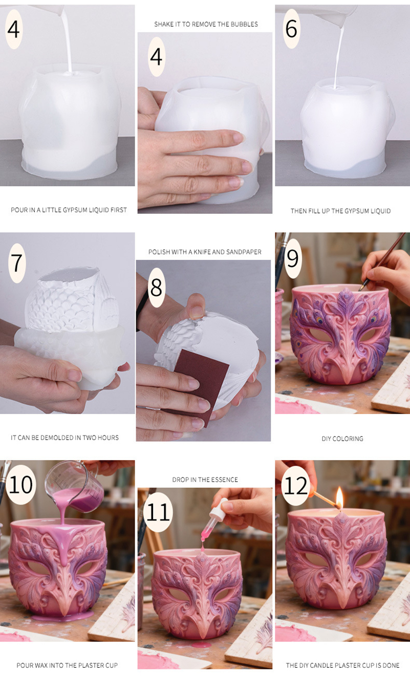 Resin Drip Candle Cups  Cement - đánh giá và giá Resin Craft Workshop