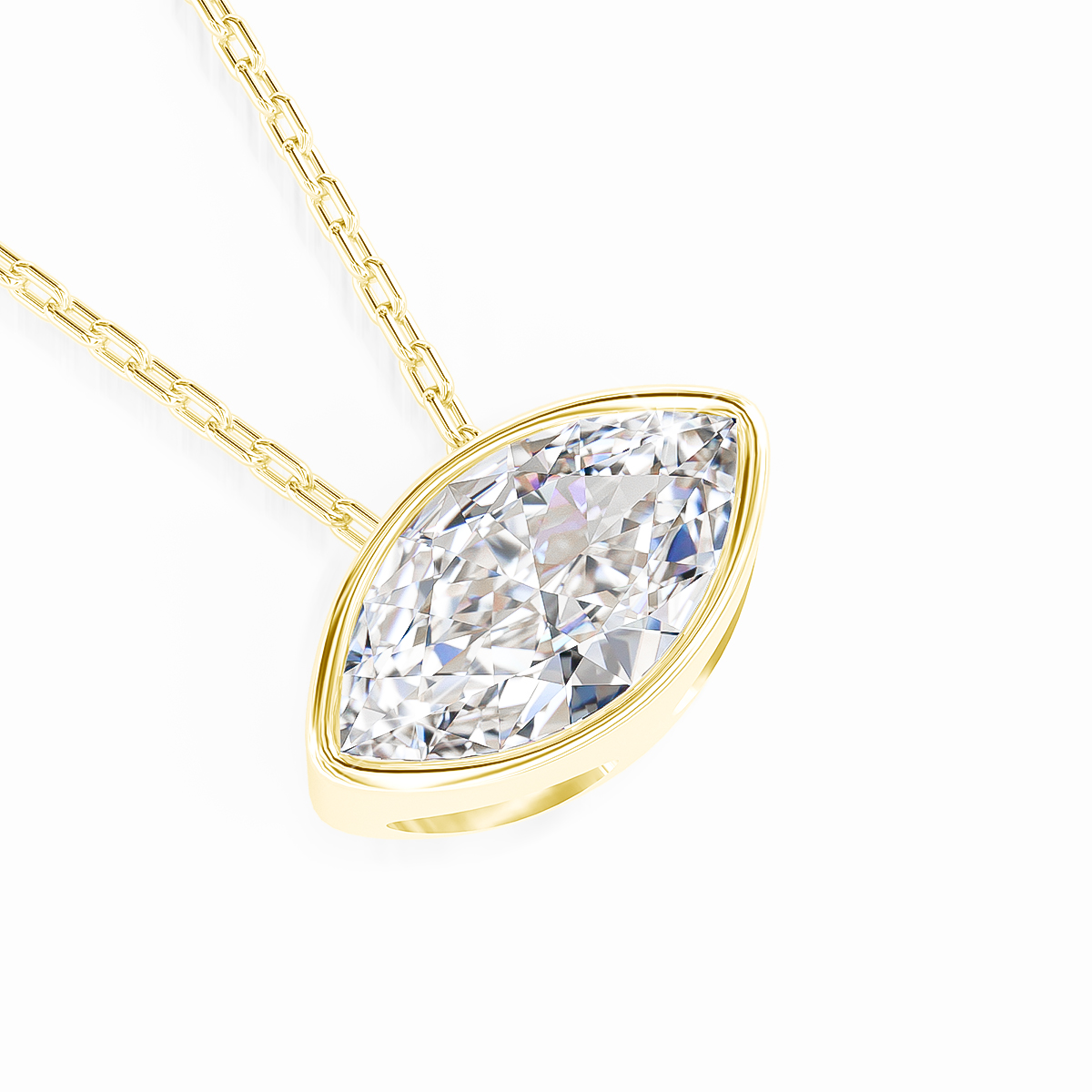 14K Gold Filled Bezel Set Marq - đánh giá và giá Bezels Set Pendant