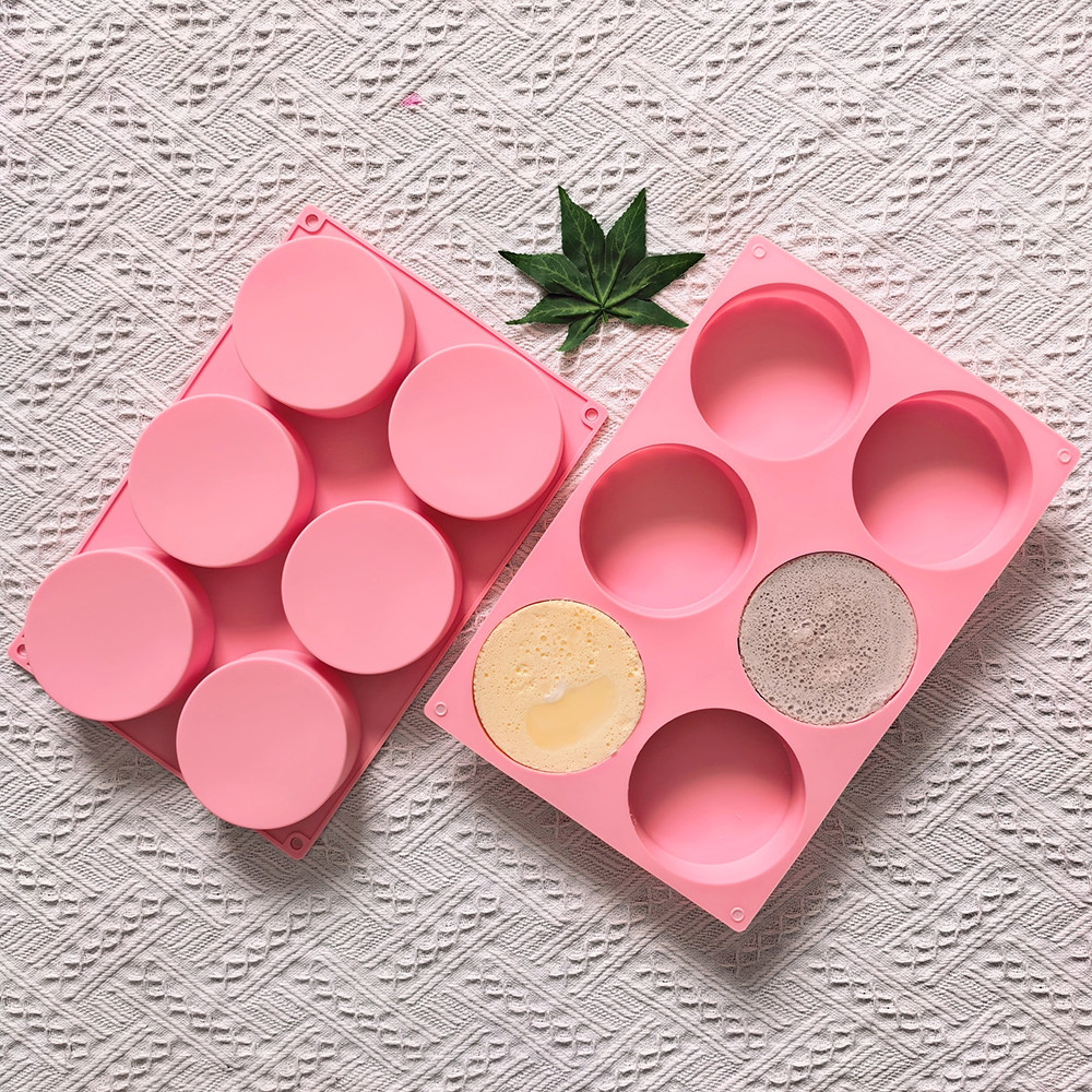 1pc 6-cavity large round disc  - đánh giá và giá Coaster Mold Round