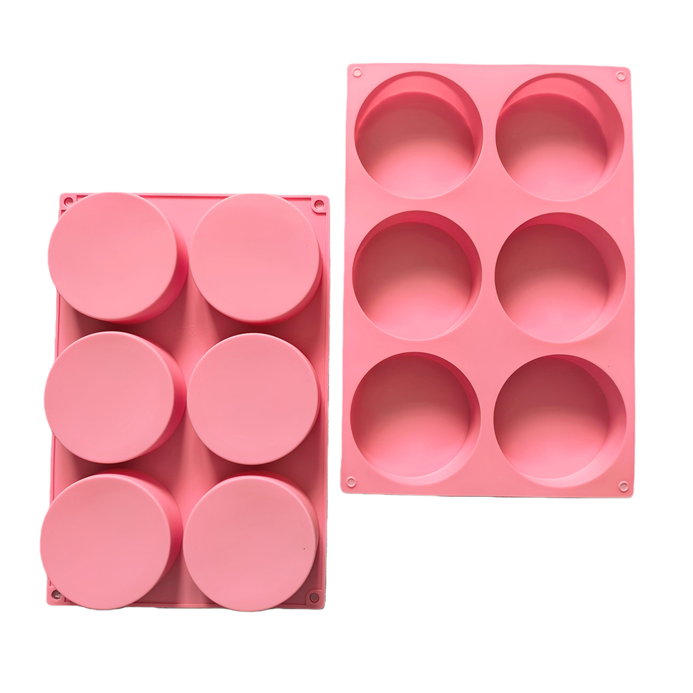 1pc 6-cavity large round disc  - đánh giá và giá Coaster Mold Round