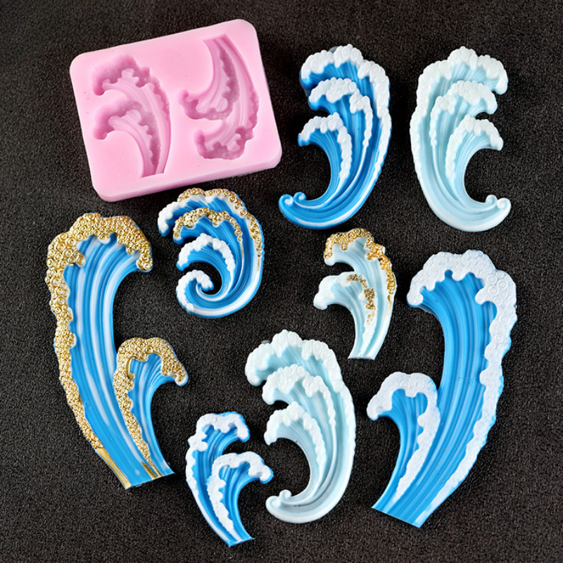 Wave Ocean Silicone Molds Cake - đánh giá và giá Resin Ocean Wave Mold