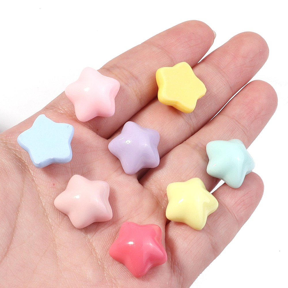 50pcs/lot 16mm Colorful Star R - đánh giá và giá Resin Crafts Diy