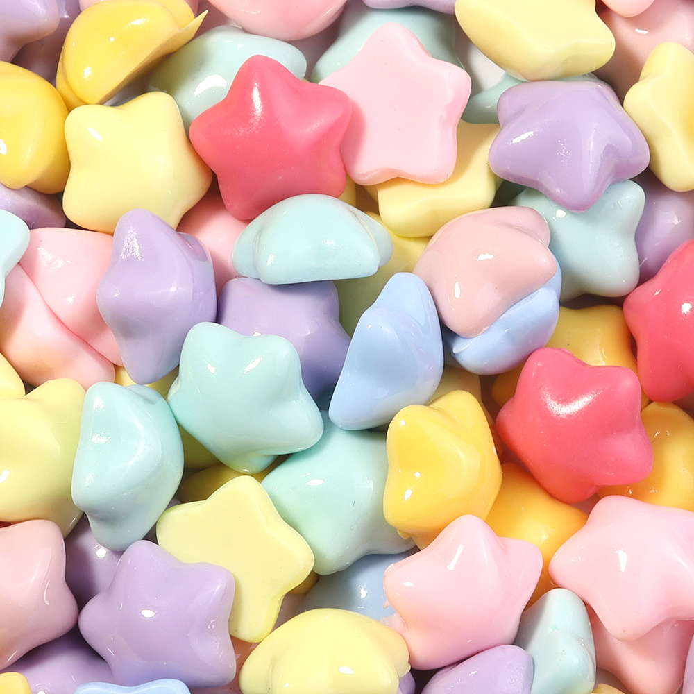 50pcs/lot 16mm Colorful Star R - đánh giá và giá Resin Crafts Diy