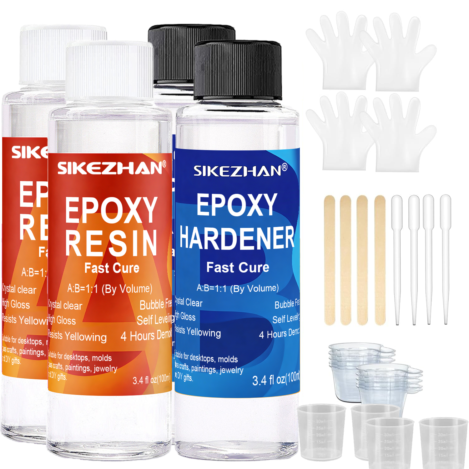 Clear Epoxy Resin AB Glue Hard - đánh giá và giá Resin Jewelry Kit