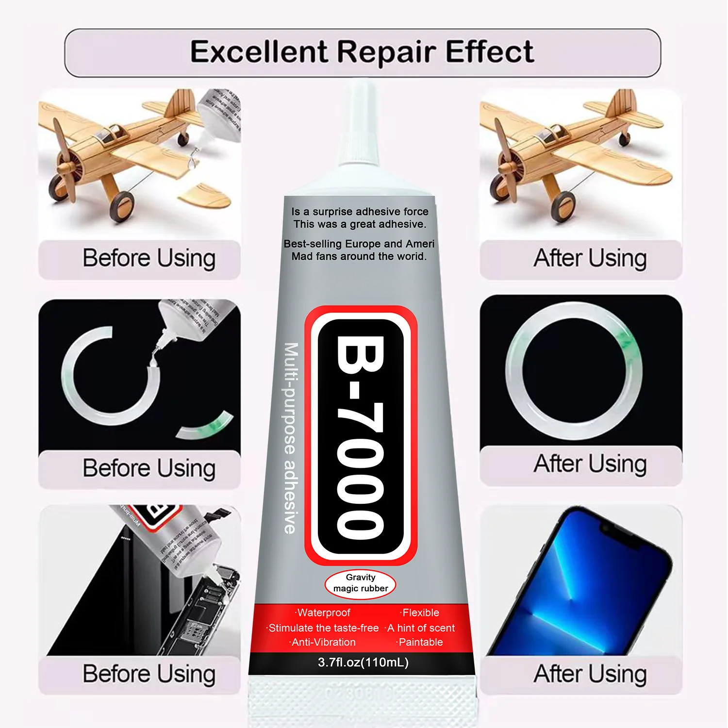 Super Glue B-7000 Loolifl 1-10 - đánh giá và giá Resin Crafts