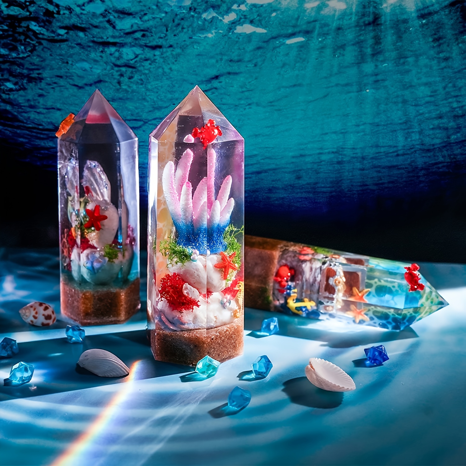 1Pcs Crystal Tower Resin Silic - đánh giá và giá Flower Preservation Resin