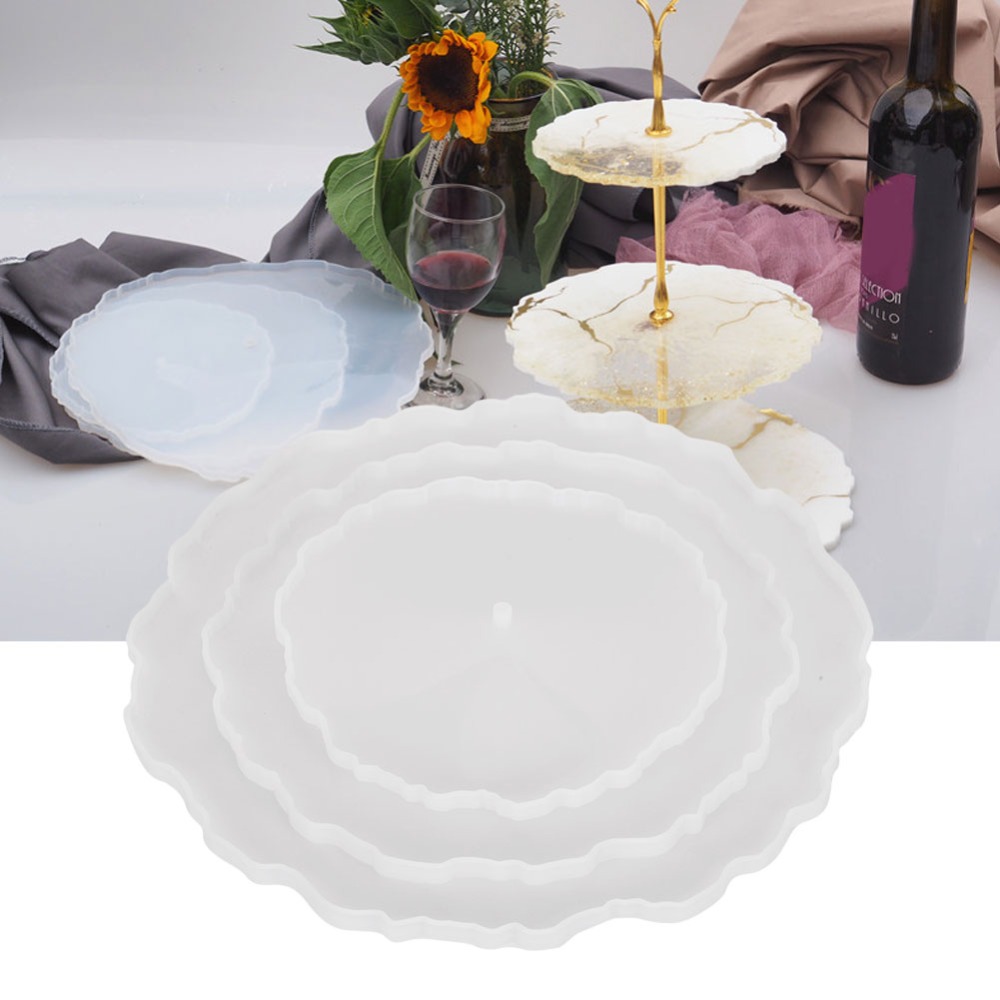 3pcs Irregular Round Fruit Tra - đánh giá và giá Coaster Mold Round