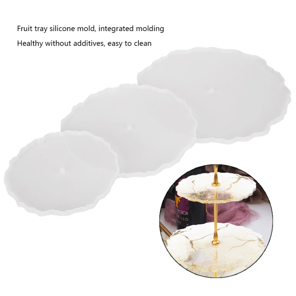 3pcs Irregular Round Fruit Tra - đánh giá và giá Coaster Mold Round