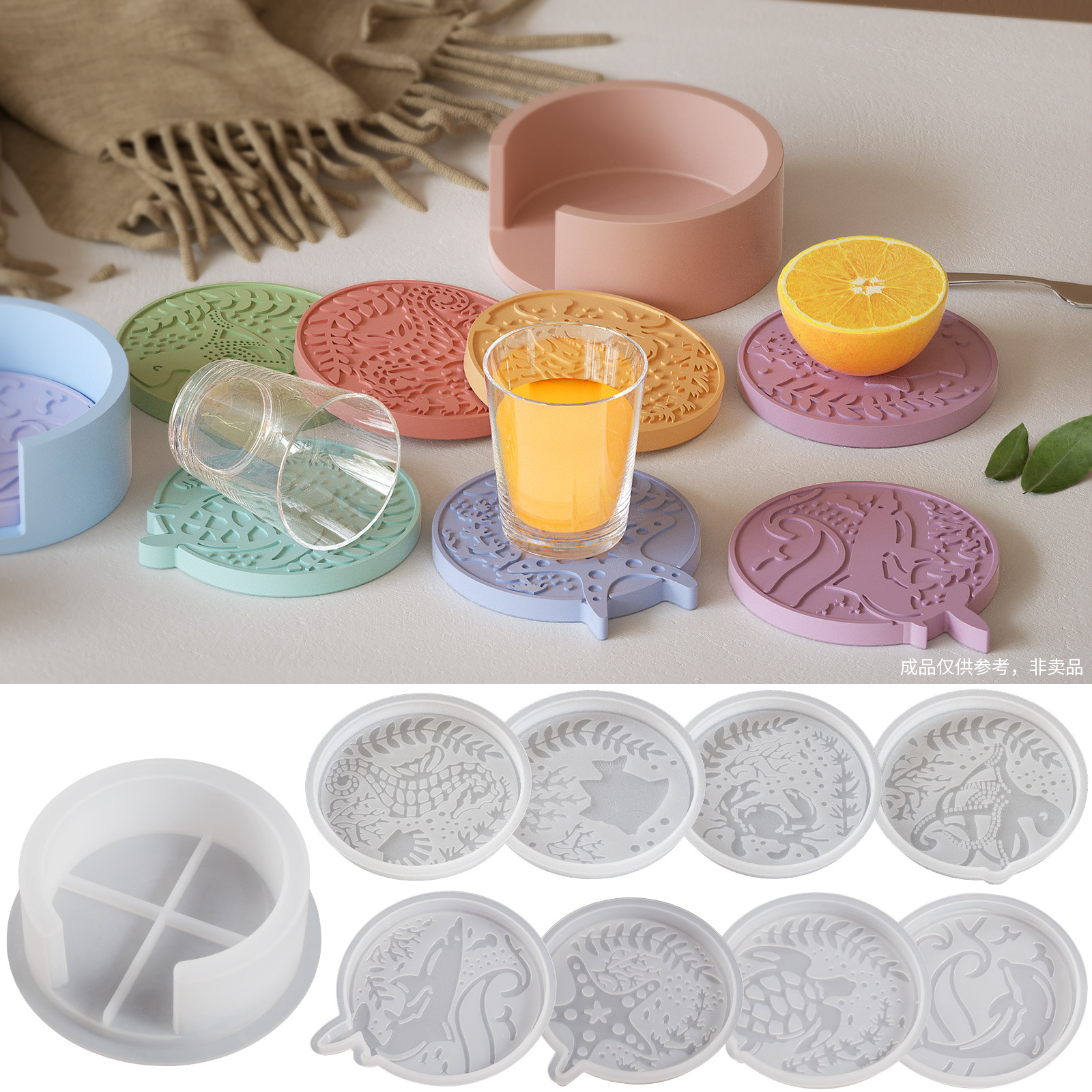 Plaster Coaster Storage Base M - đánh giá và giá Resin Ocean Wave Mold