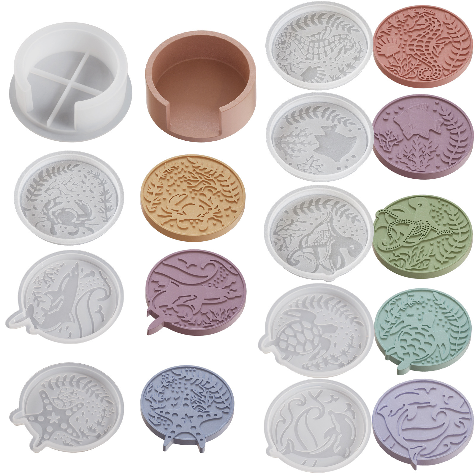 Plaster Coaster Storage Base M - đánh giá và giá Resin Ocean Wave Mold