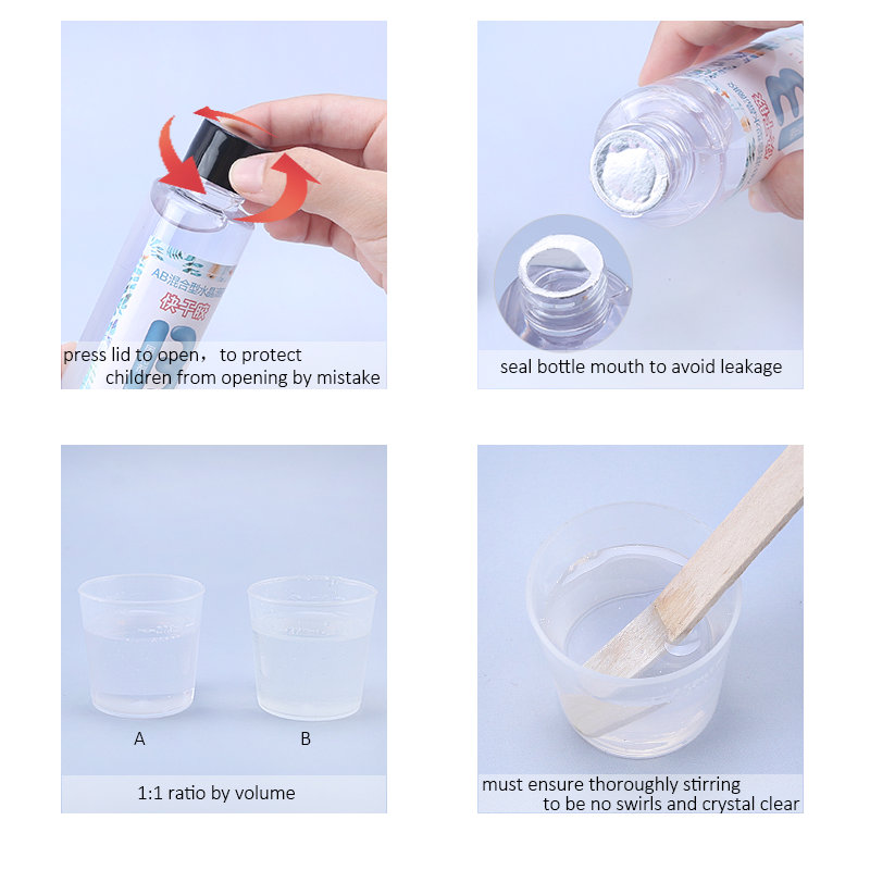 1:1 Clear Epoxy Resin Crystal  - đánh giá và giá Resin Pigment Set