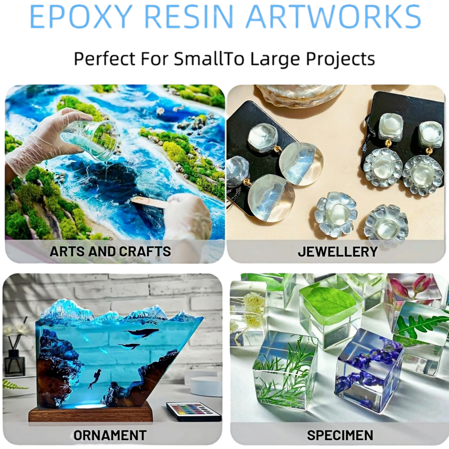 16.9oz Clear Epoxy Resin Kit C - đánh giá và giá Resin Jewelry Kit