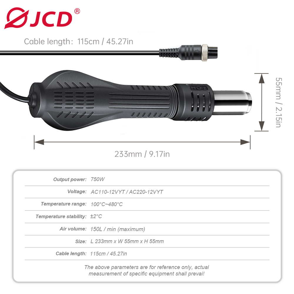 JCD HOT AIR GUN Soldering stat - đánh giá và giá Heat Gun Small