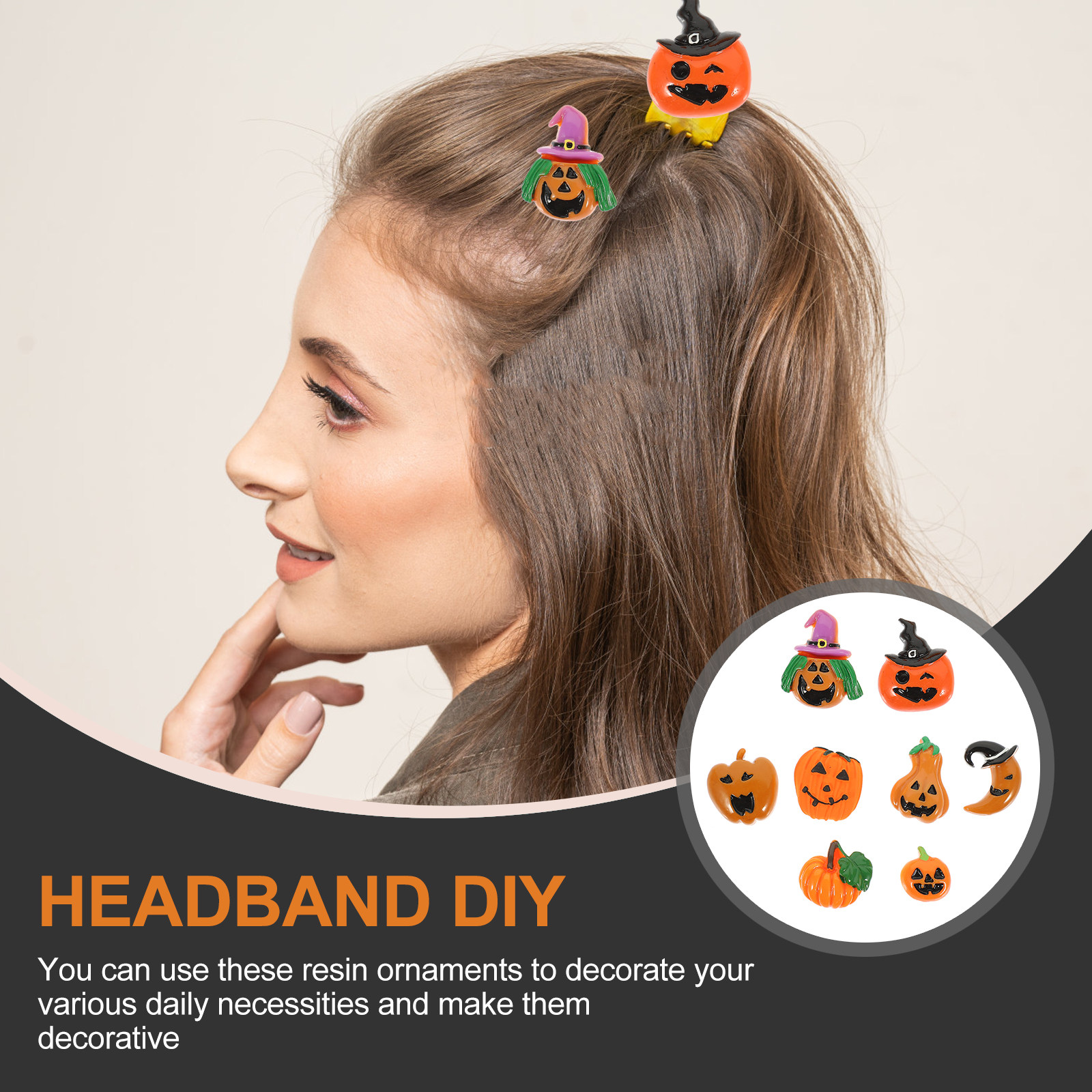 24Pcs Resin Halloween Pumpkin  - đánh giá và giá Resin Craft Supplies