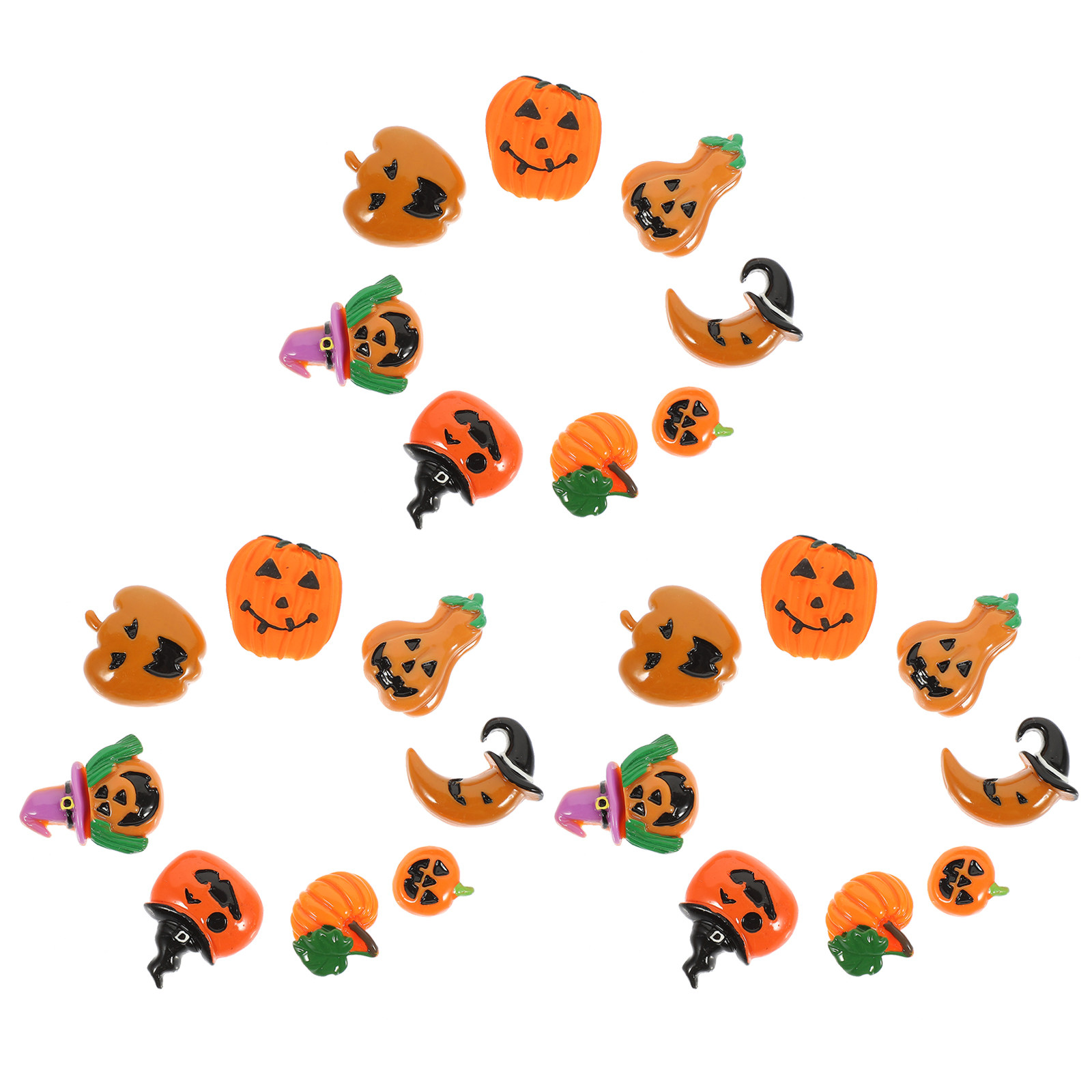 24Pcs Resin Halloween Pumpkin  - đánh giá và giá Resin Craft Supplies