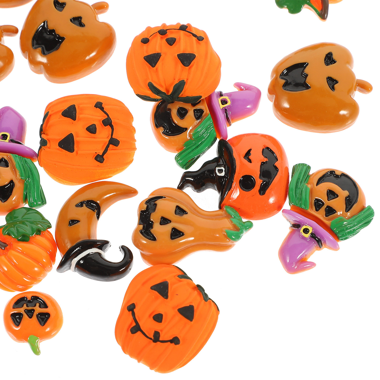 24Pcs Resin Halloween Pumpkin  - đánh giá và giá Resin Craft Supplies