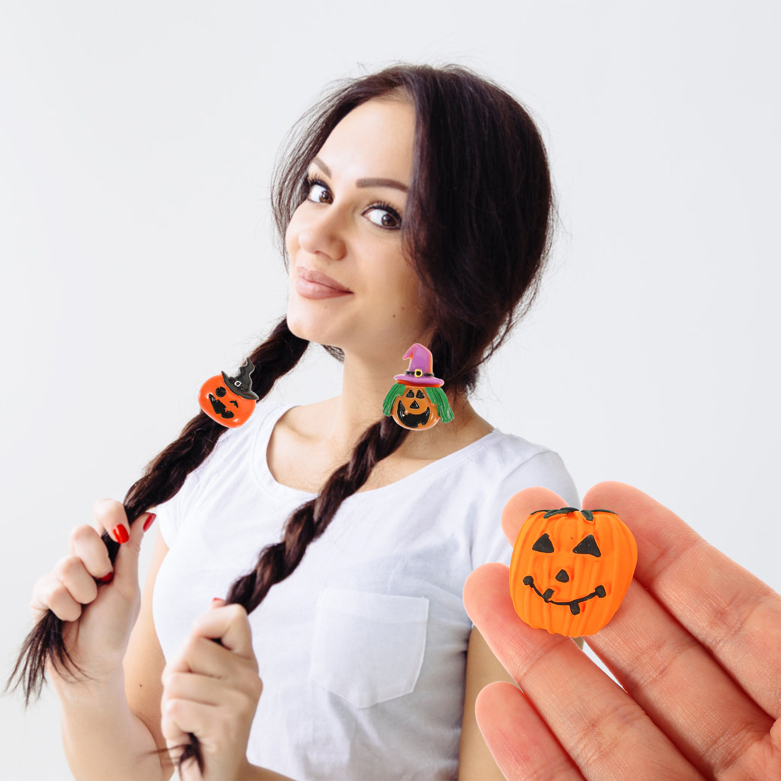 24Pcs Resin Halloween Pumpkin  - đánh giá và giá Resin Craft Supplies