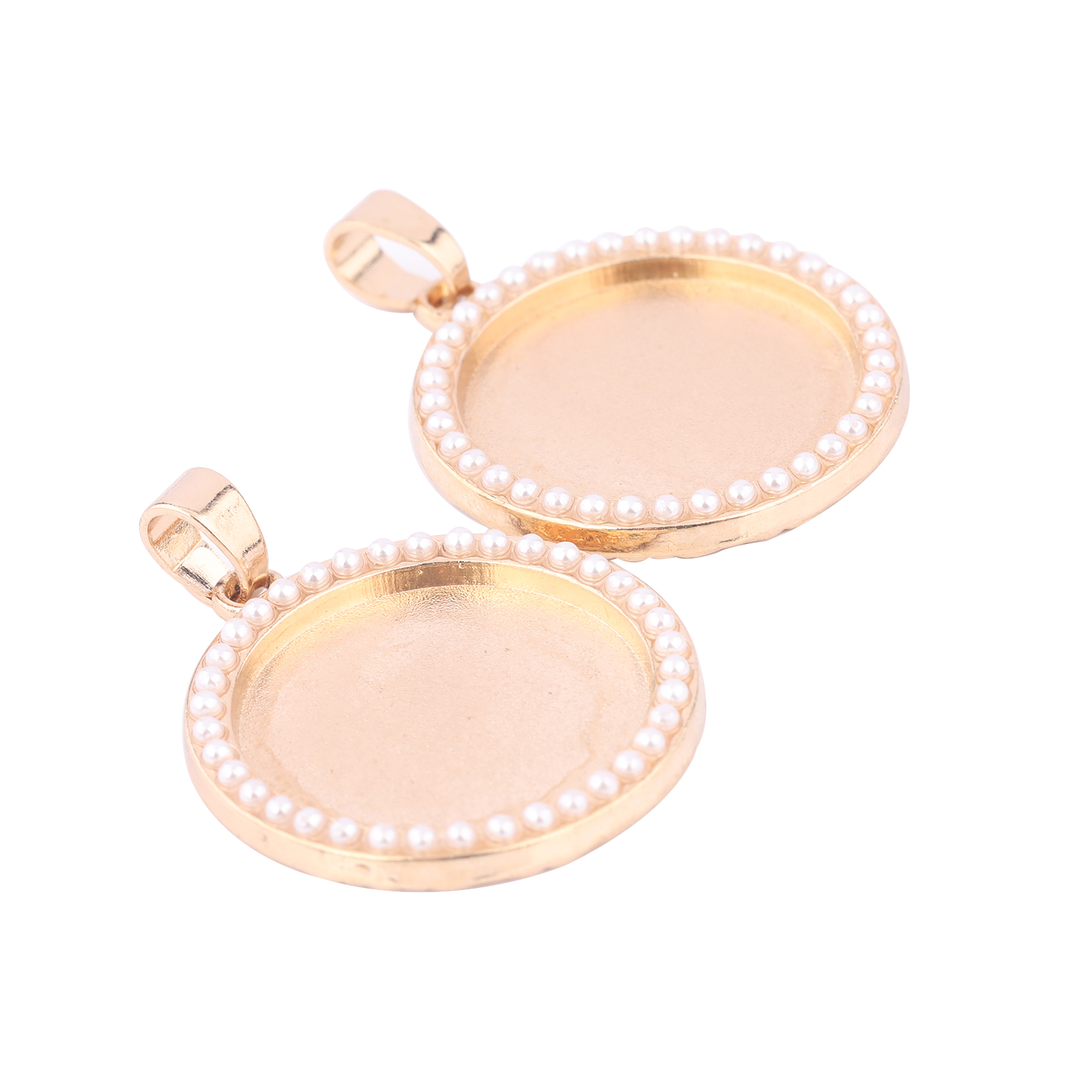 5pcs Kc Gold Pearl Cabochon Ba - đánh giá và giá Bezels Set Pendant