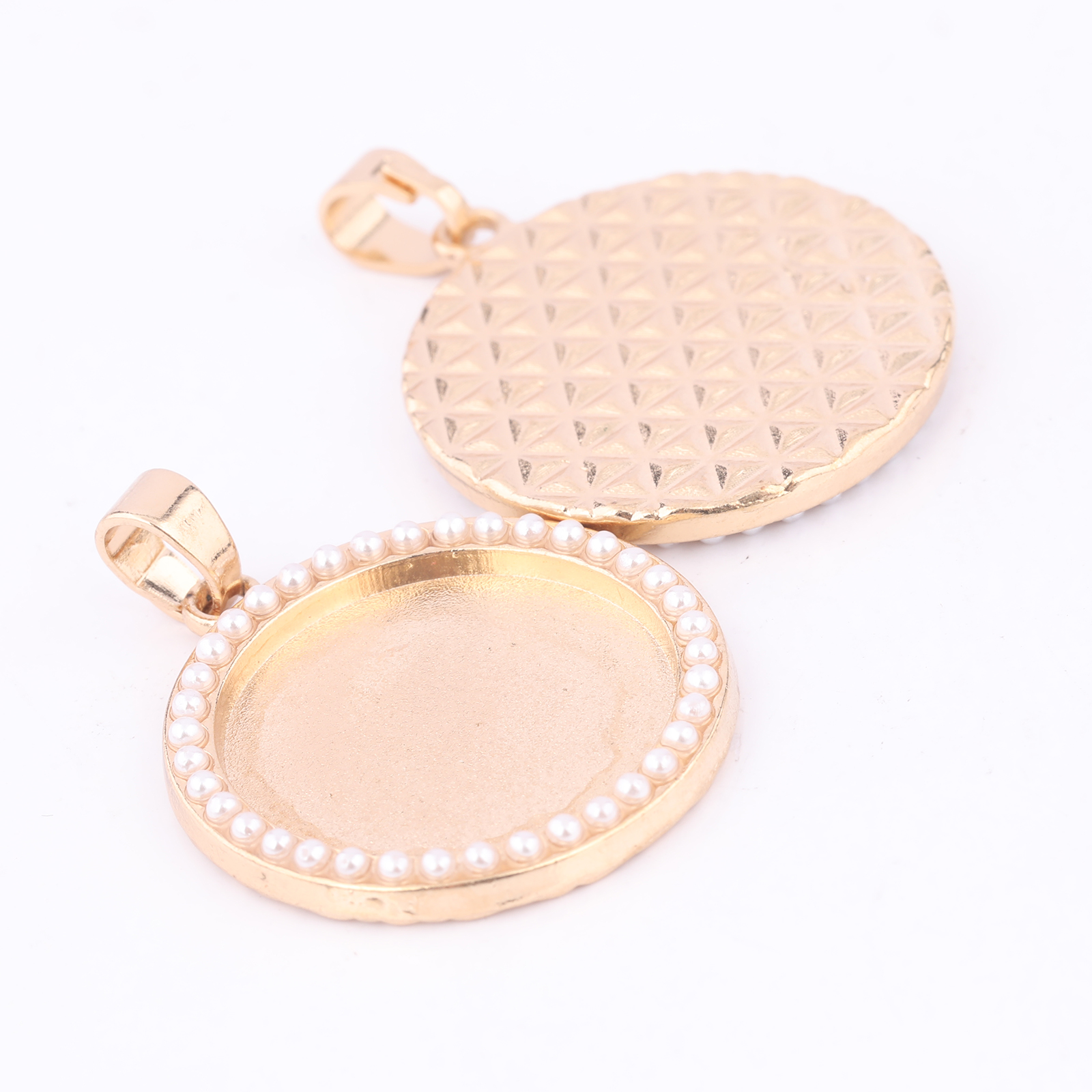 5pcs Kc Gold Pearl Cabochon Ba - đánh giá và giá Bezels Set Pendant
