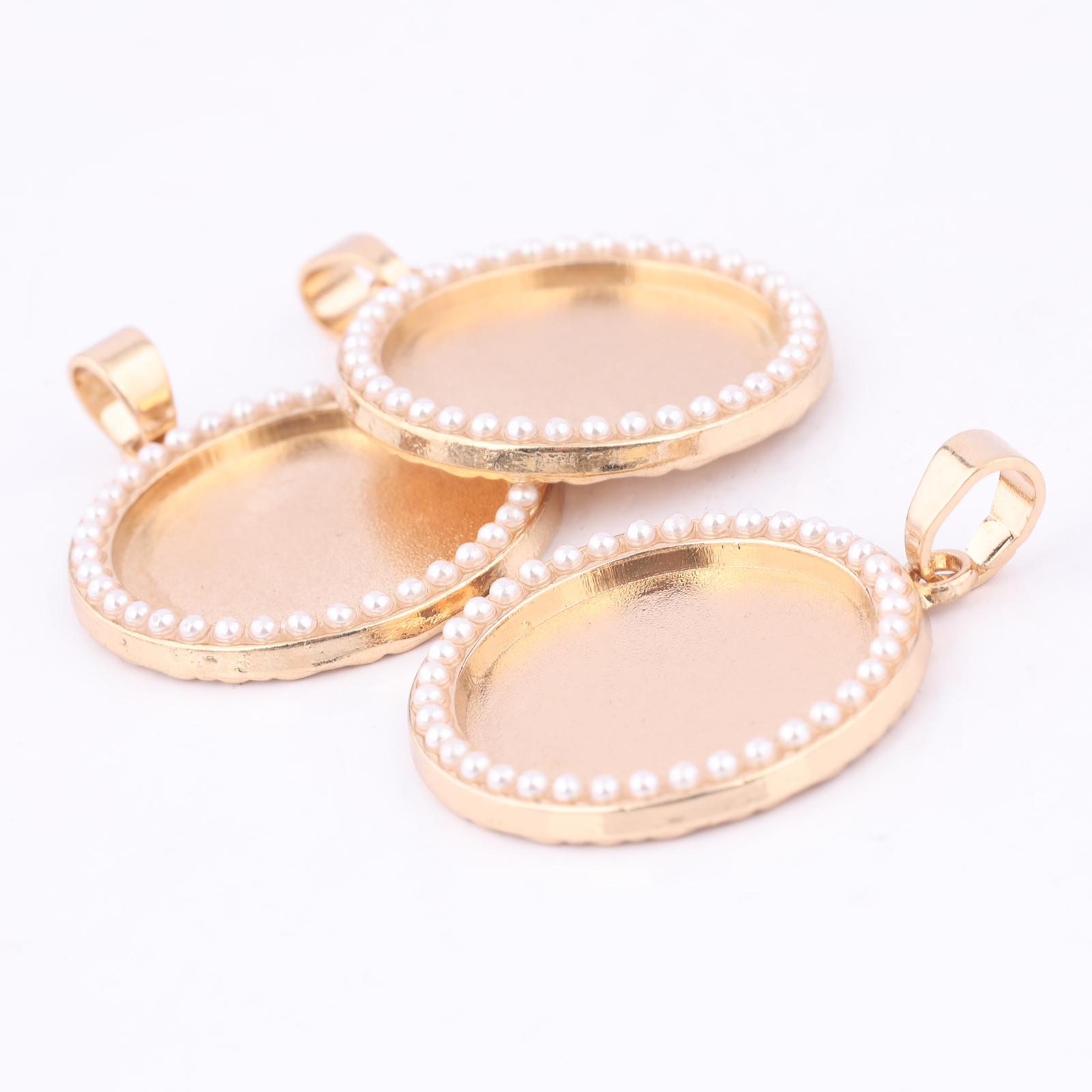 5pcs Kc Gold Pearl Cabochon Ba - đánh giá và giá Bezels Set Pendant