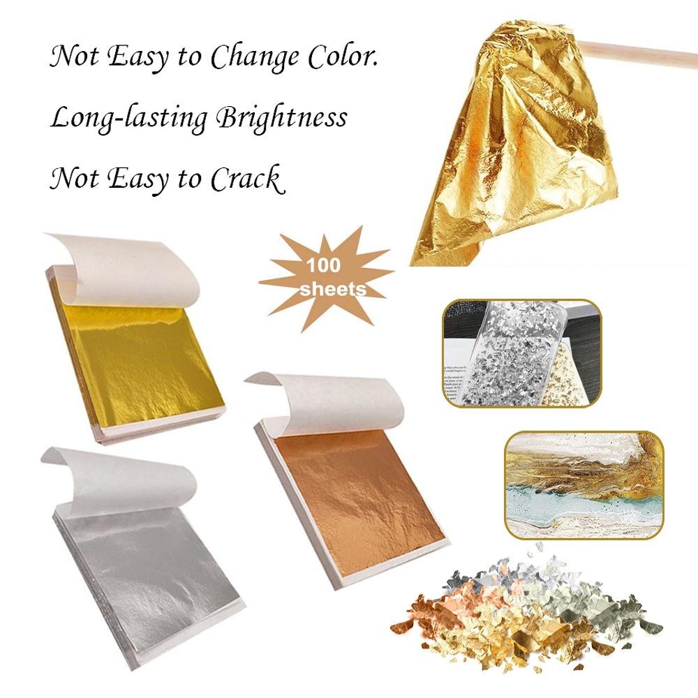 100pcs Imitation Golds Silver  - đánh giá và giá Gold Foil Flakes