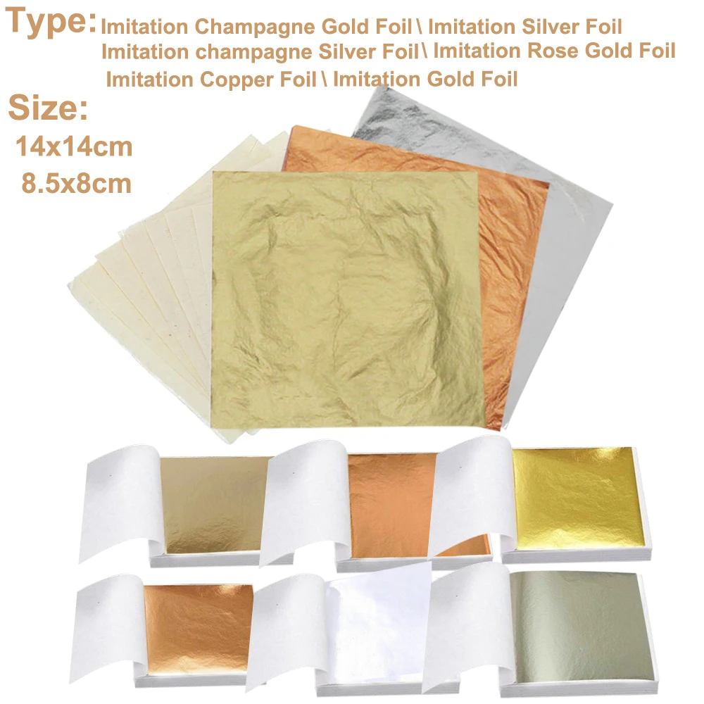 100pcs Imitation Golds Silver  - đánh giá và giá Gold Foil Flakes