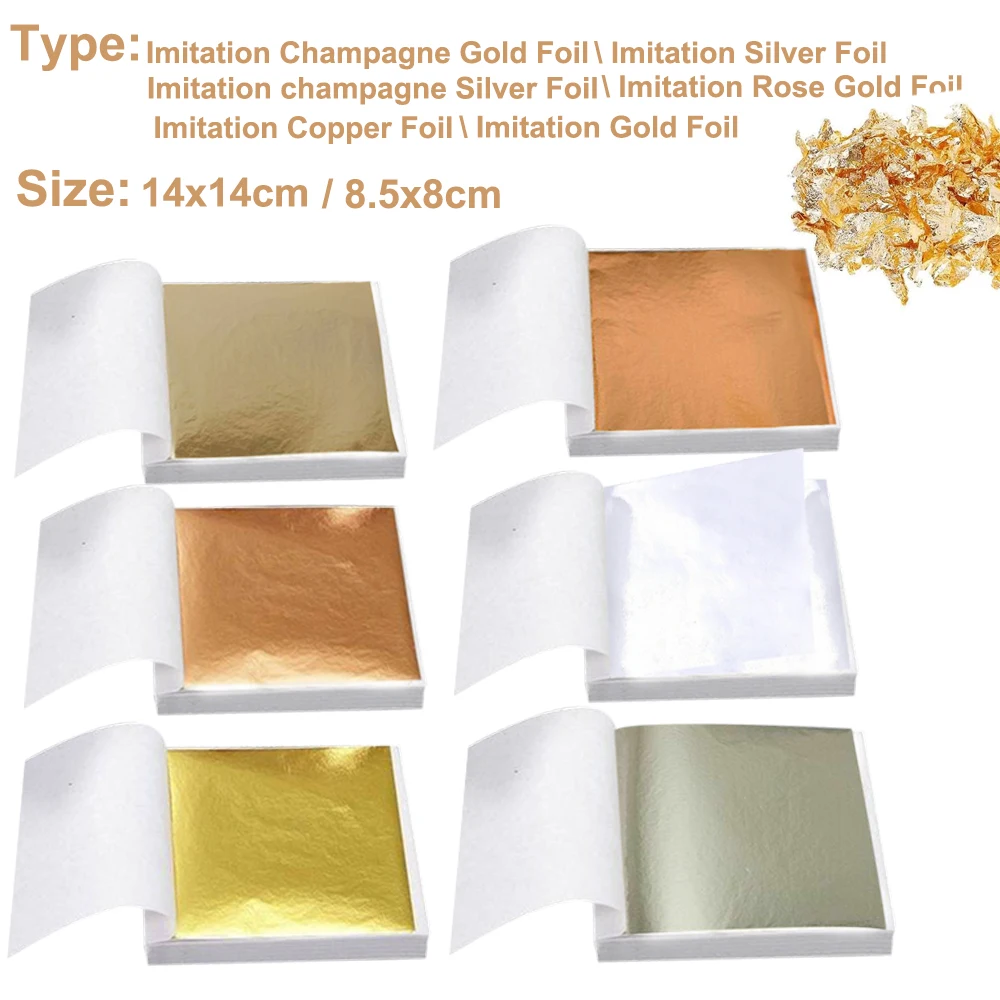 100pcs Imitation Golds Silver  - đánh giá và giá Gold Foil Flakes