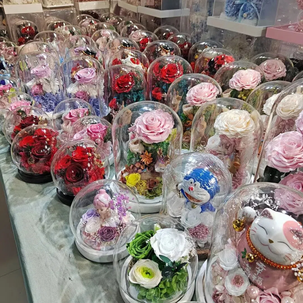 6pcs Eternal Rose Flower Heads - đánh giá và giá Dried Flower Bulk